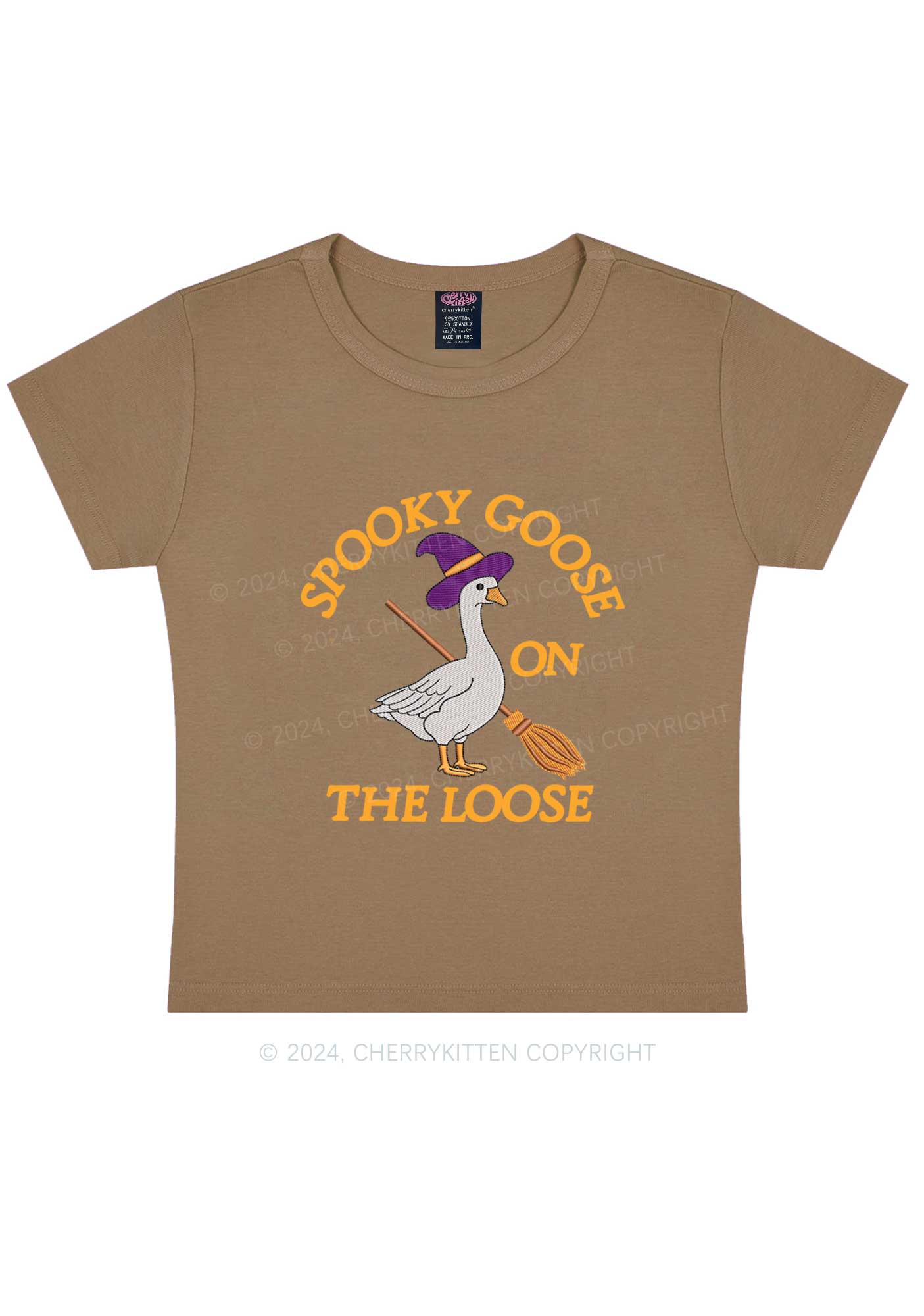 Halloween Spooky Goose Y2K Baby Tee Cherrykitten