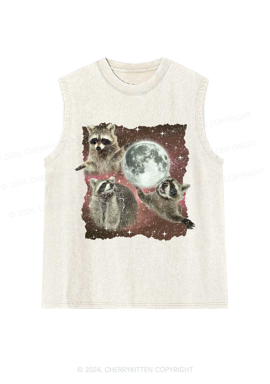 Raccoon Moon Y2K Washed Tank Cherrykitten