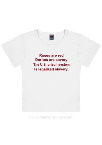 Curvy Legalized Slavery Y2K Baby Tee Cherrykitten