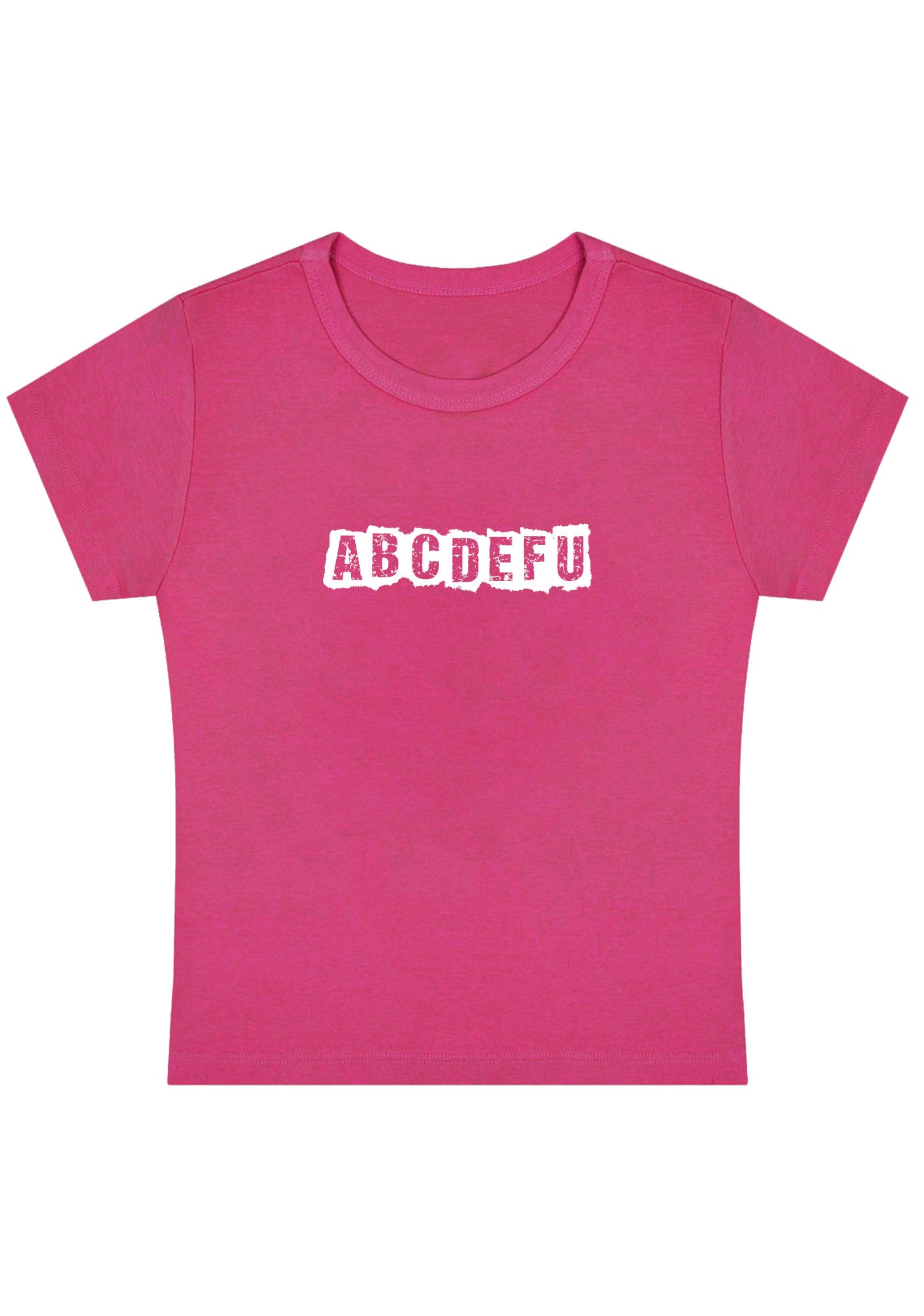 Curvy ABCDEFU Baby Tee