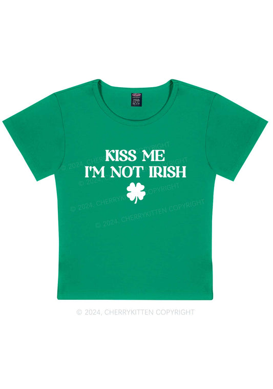 Im Not Irish St Patricks Y2K Baby Tee Cherrykitten