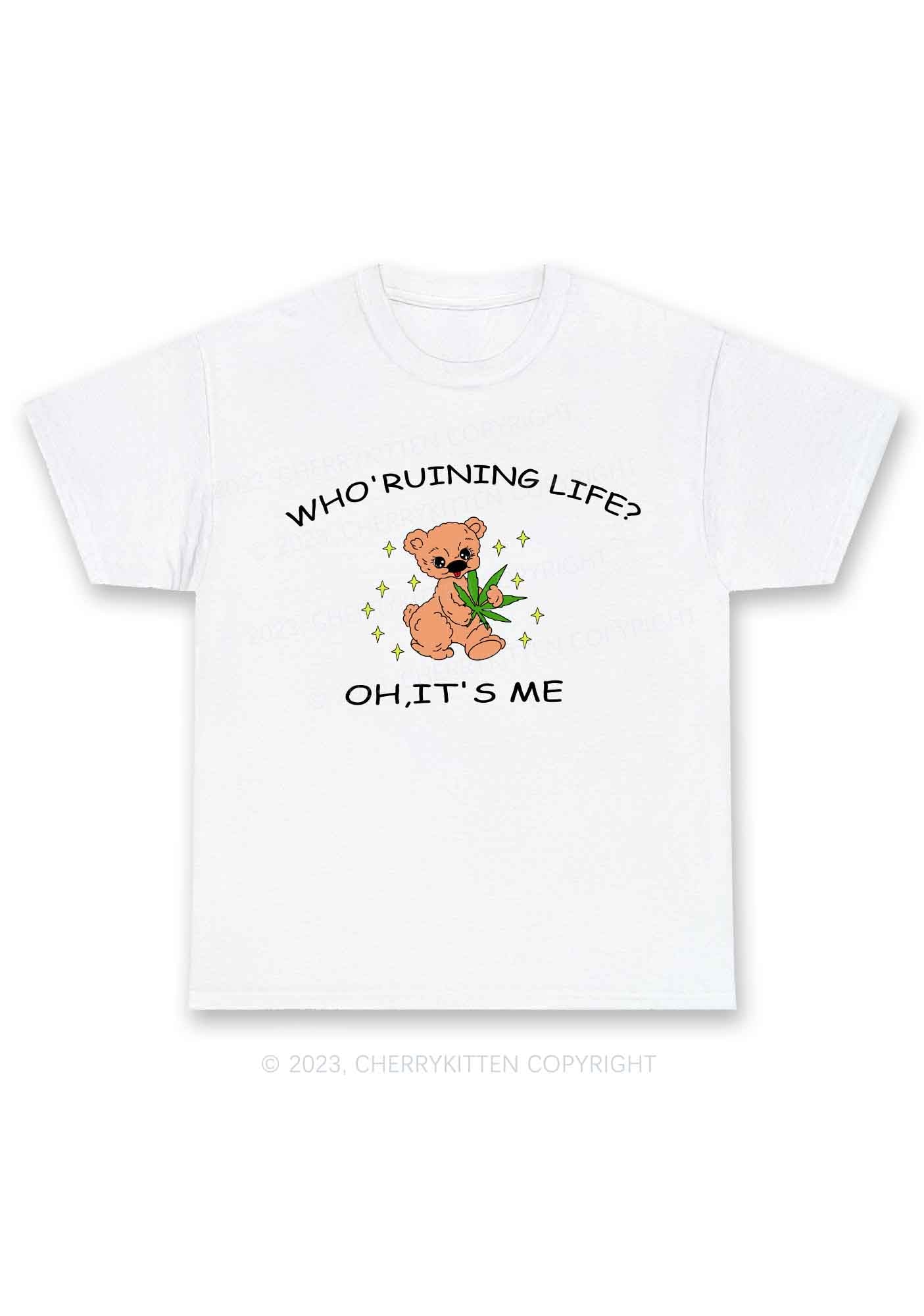 Who' Ruining Life Y2K Chunky Shirt Cherrykitten