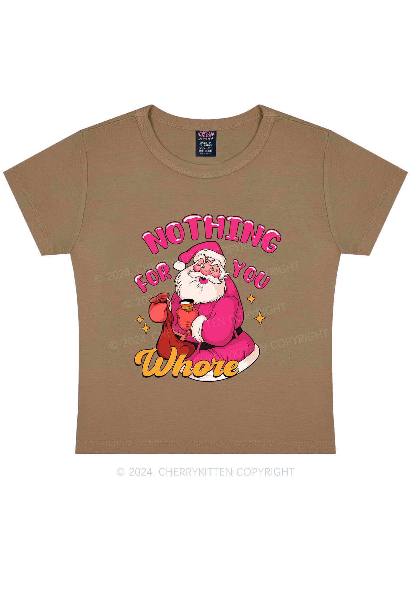 Christmas Nothing For Santa Y2K Baby Tee Cherrykitten