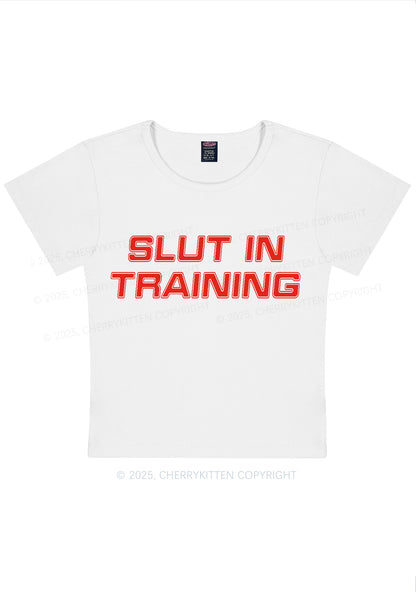 Slxt In Training Y2K Baby Tee Cherrykitten