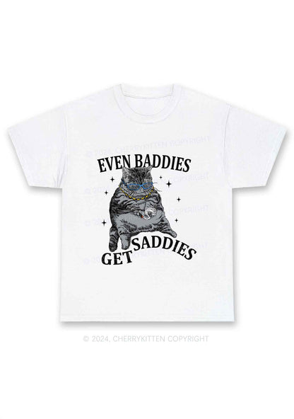 Even Baddies Get Saddies Y2K Chunky Shirt Cherrykitten