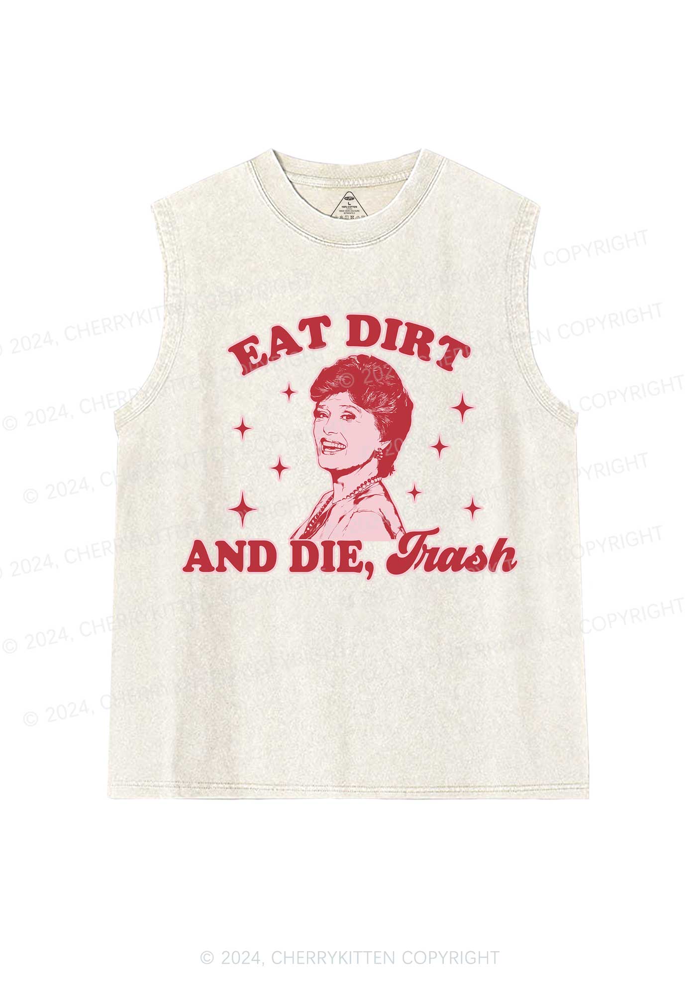 Eat Dirt And Die Y2K Washed Tank Cherrykitten