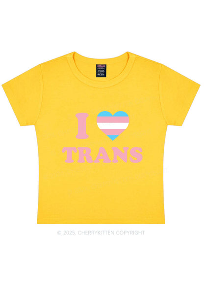 I Love Trans Y2K Baby Tee Cherrykitten