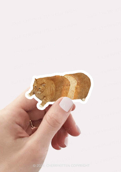 Toast Cat Bread 1Pc Y2K Sticker Cherrykitten