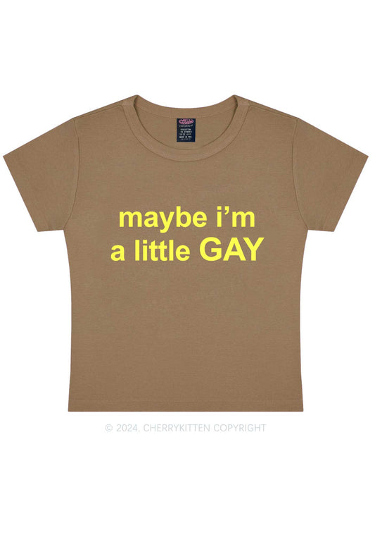 Maybe I'm A Gay Y2K Baby Tee Cherrykitten