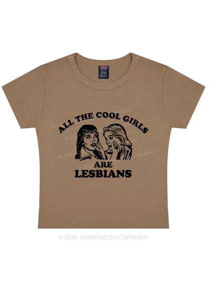 Cool Girls Lesbians Y2K Baby Tee Cherrykitten