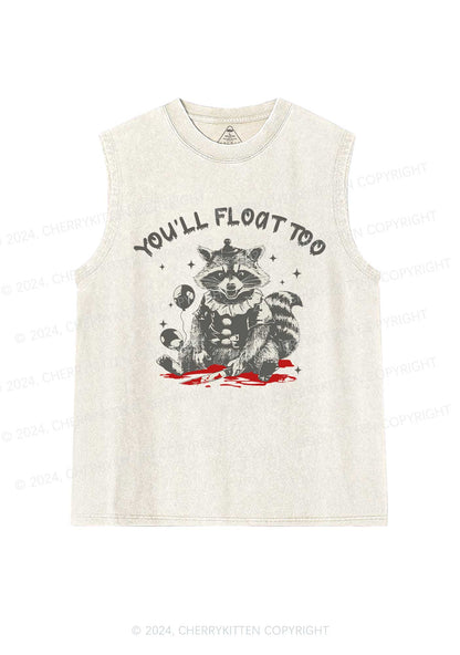 Halloween You'll Float Too Y2K Washed Tank Cherrykitten