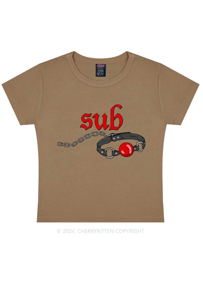 Sub Handcuffs Y2K Baby Tee Cherrykitten