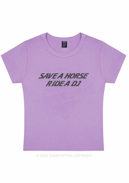 Curvy Ride A DJ Y2K Baby Tee Cherrykitten