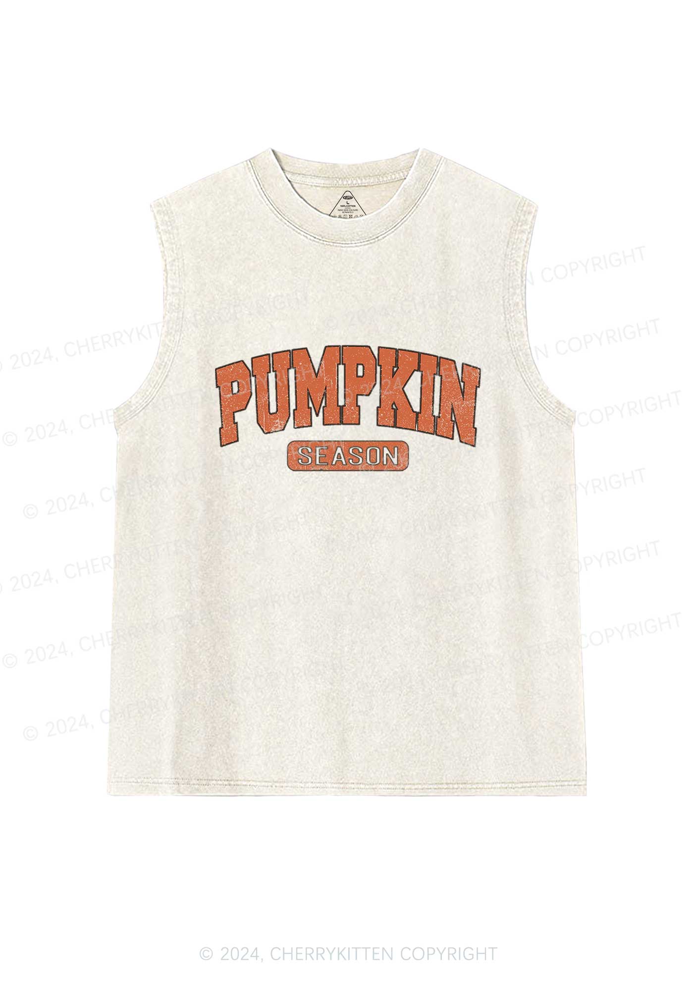 Halloween Pumpkin Season Y2K Washed Tank Cherrykitten