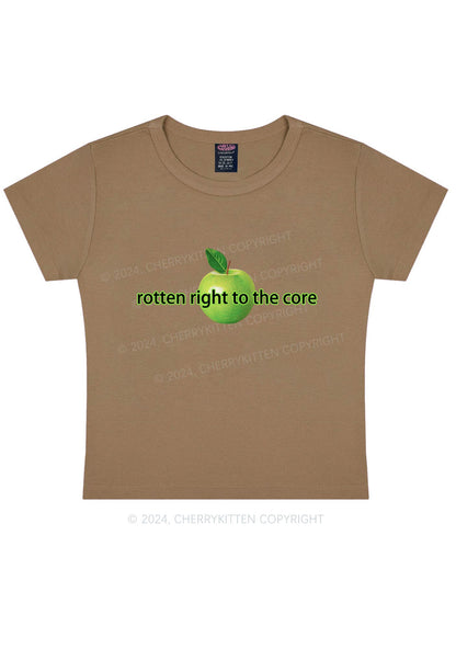 Rotten Right To The Core Y2K Baby Tee Cherrykitten