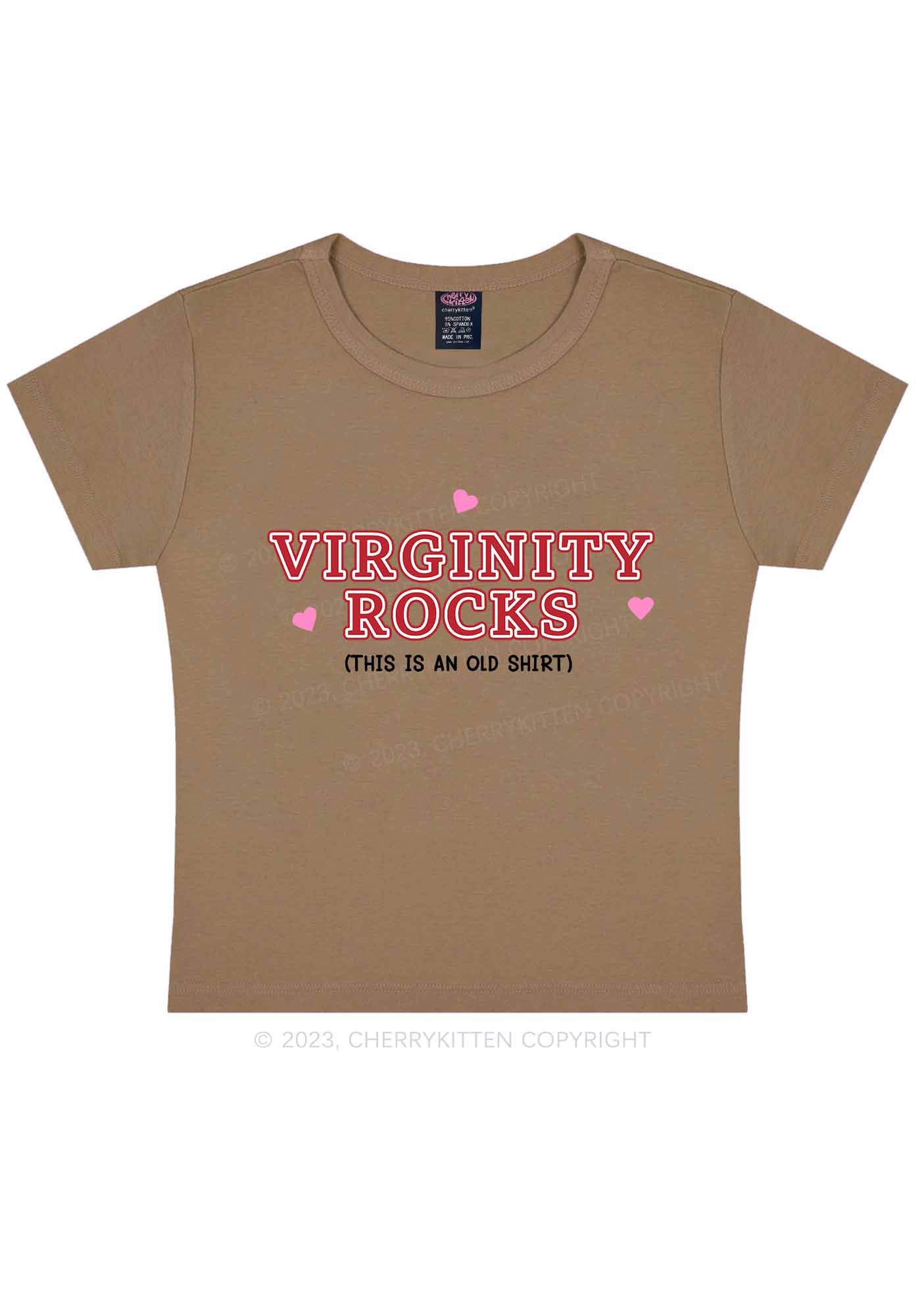 Virginity Rocks Y2K Baby Tee Cherrykitten