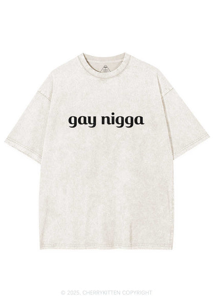 Gay Nigga Y2K Washed Tee Cherrykitten