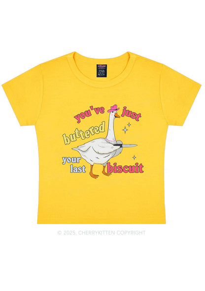 Just Buttered Last Biscuit Y2K Baby Tee Cherrykitten