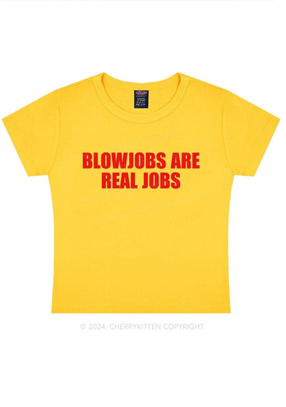 Blxwjobs Are Real Jobs Y2K Baby Tee Cherrykitten