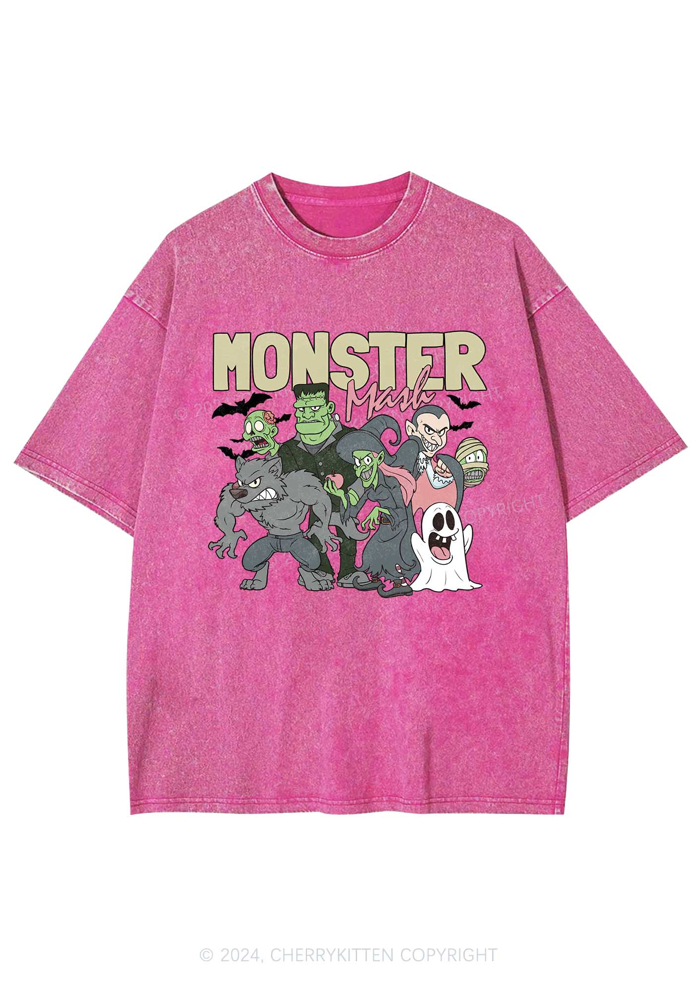 Halloween Monster Y2K Washed Tee Cherrykitten