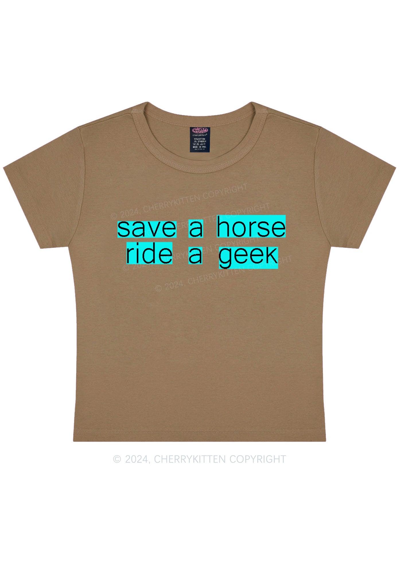 Ride A Geek Y2K Baby Tee Cherrykitten