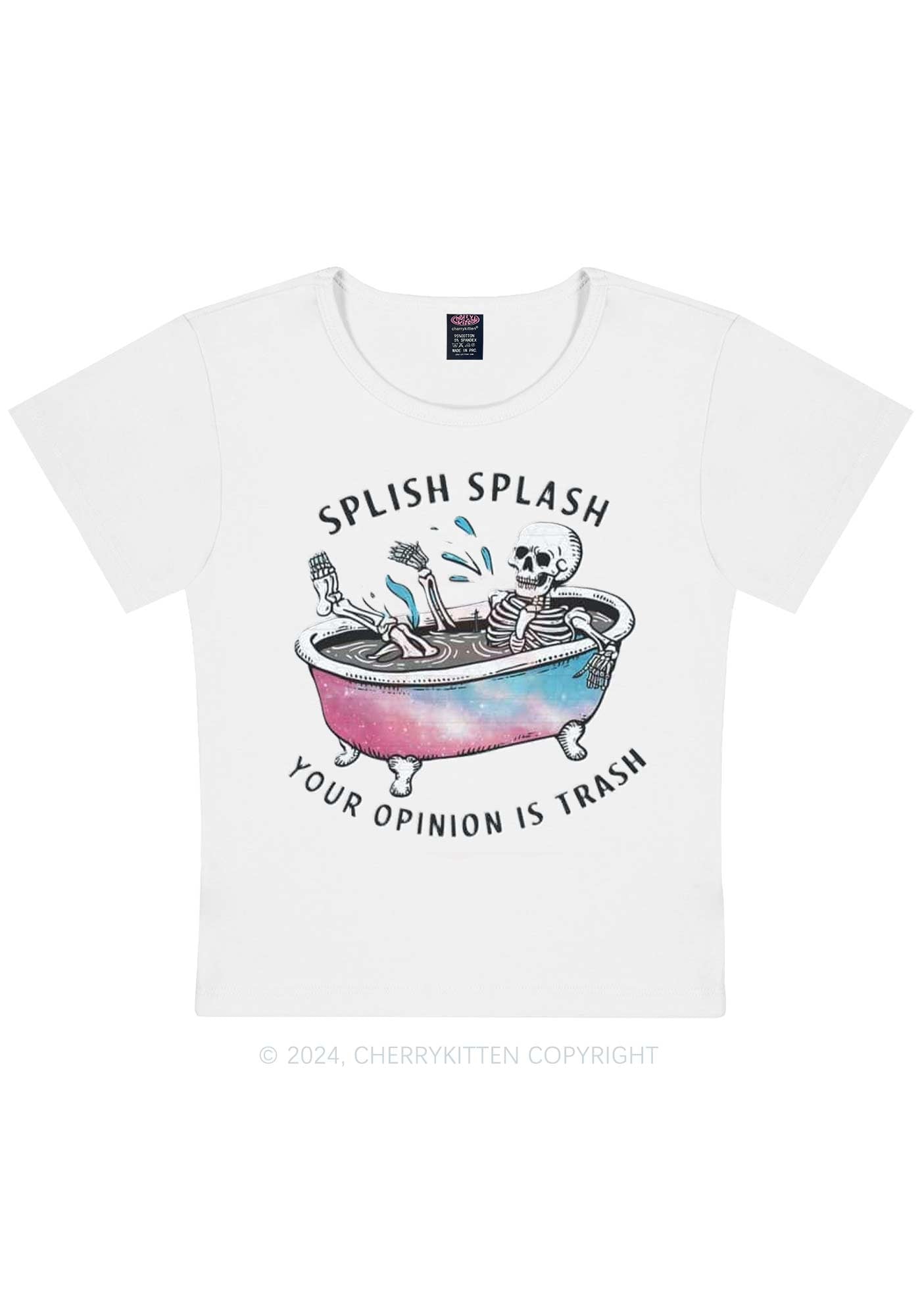 Halloween Splish Splash Y2K Baby Tee Cherrykitten