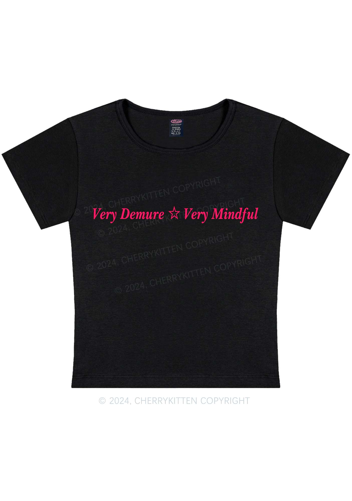 Very Demure Y2K Baby Tee Cherrykitten