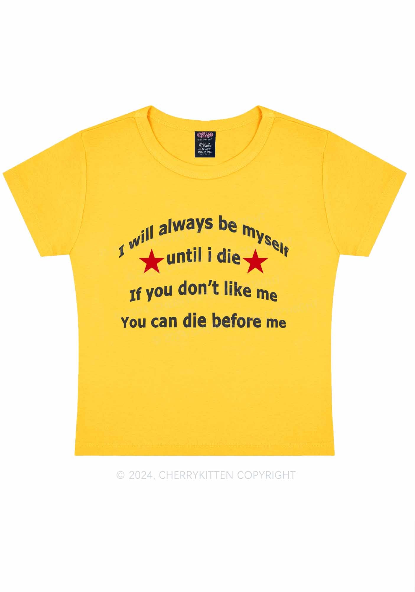 Always Be Myself Y2K Baby Tee Cherrykitten