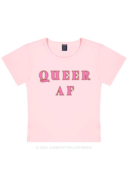 Queer AF Y2K Baby Tee Cherrykitten