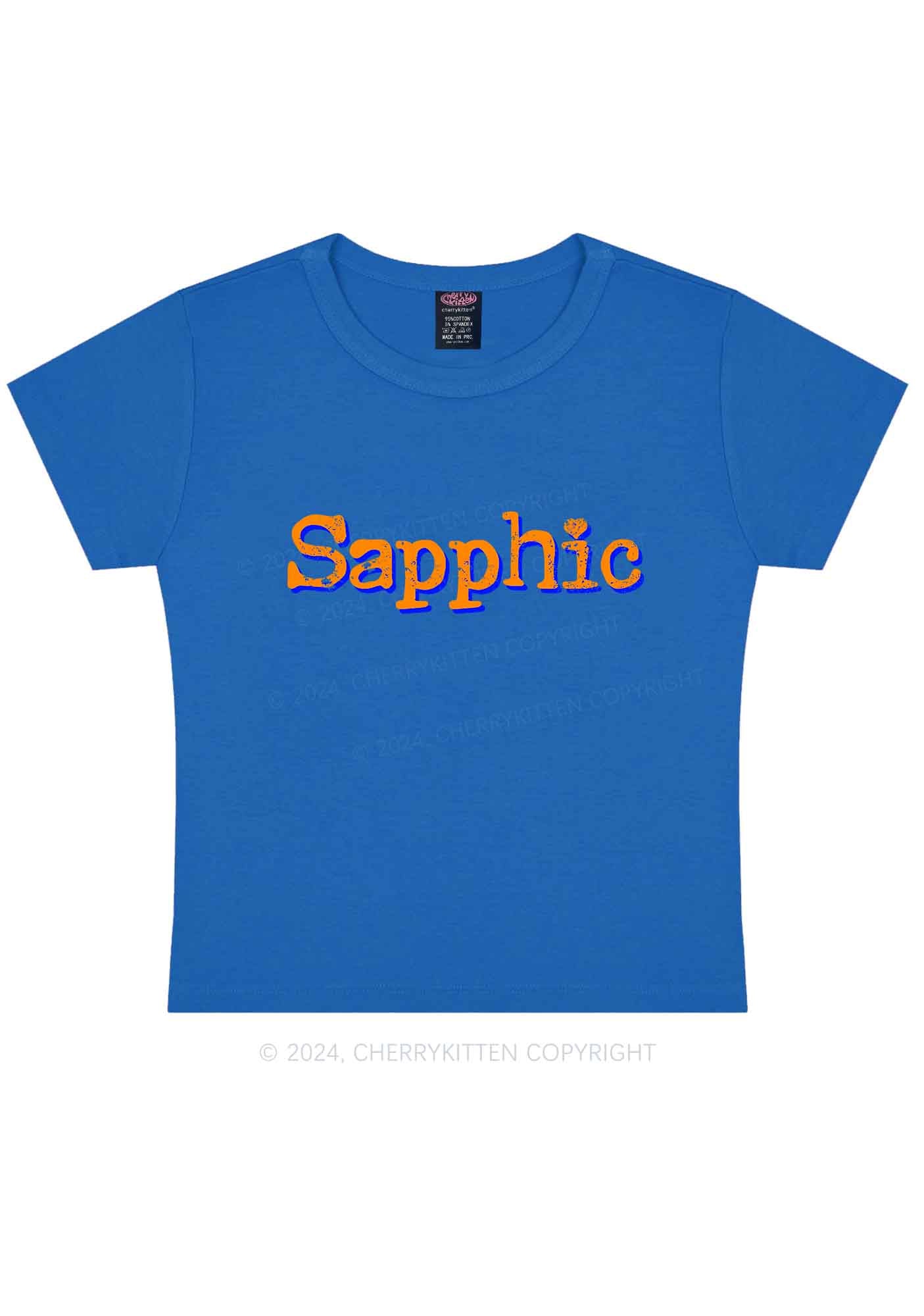 Sapphic Y2K Baby Tee Cherrykitten