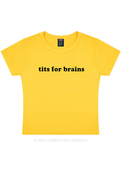 Txts For Brains Y2K Baby Tee Cherrykitten