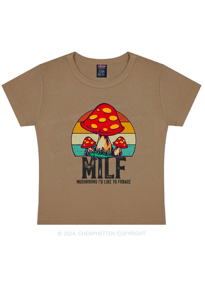 Mxxf Mushrooms Y2K Baby Tee Cherrykitten