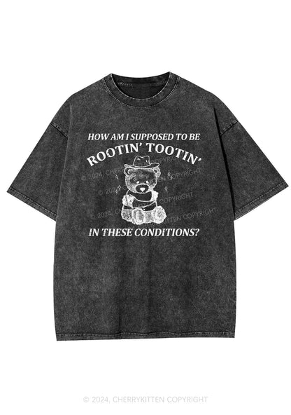 I Supposed To Be Rootin' Tootin' Y2K Washed Tee Cherrykitten