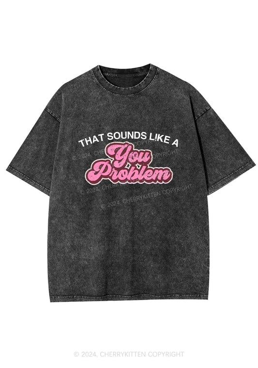 You Problem Y2K Washed Tee Cherrykitten