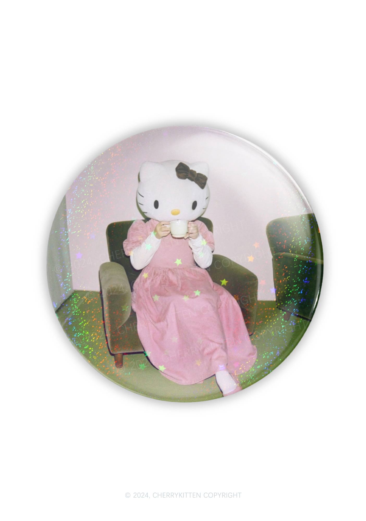 Retro Cat Girl 1Pc Y2K Pin Cherrykitten