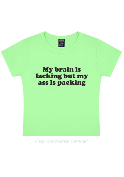 My Brain Is Lacking Y2K Baby Tee Cherrykitten