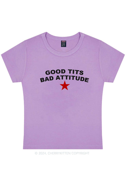 Bad Attitude Y2K Baby Tee Cherrykitten