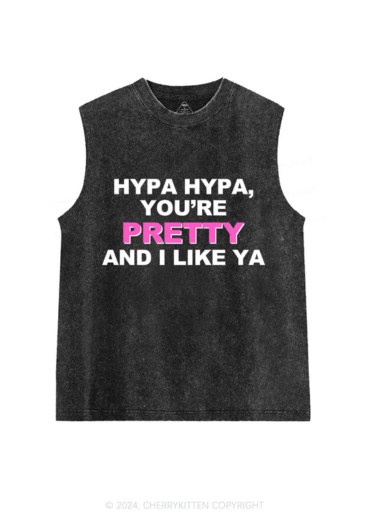 Hypa You Are Pretty Y2K Washed Tank Cherrykitten