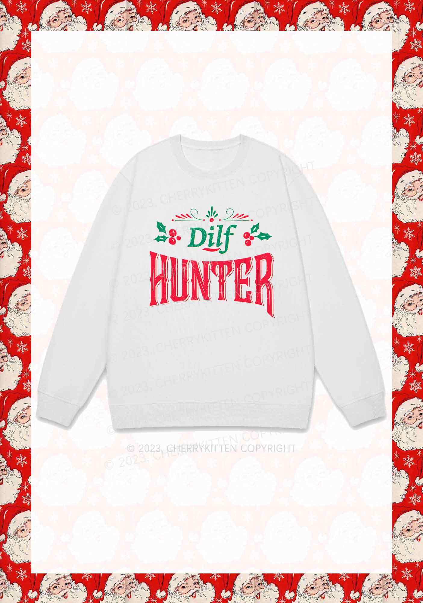 Green Hunter Christmas Y2K Sweatshirt Cherrykitten