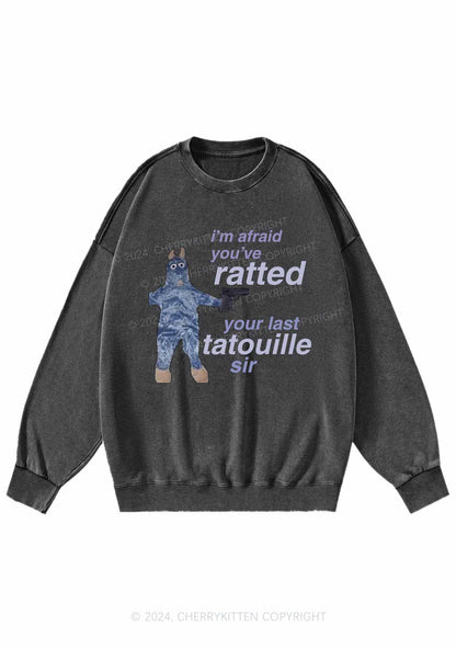 Ratted Last Tatouille Y2K Washed Sweatshirts Cherrykitten