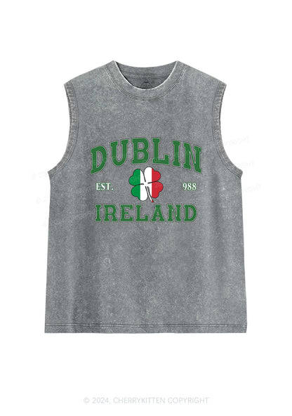 Dublin Ireland St Patricks Y2K Washed Tank Cherrykitten