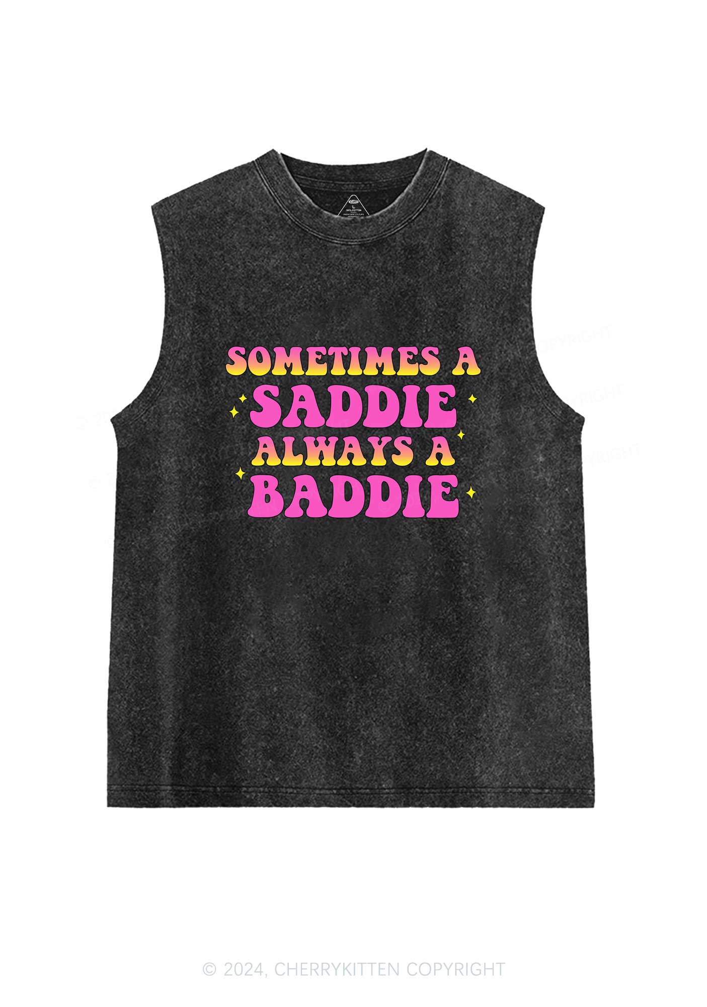 Sometimes A Saddie Y2K Washed Tank Cherrykitten