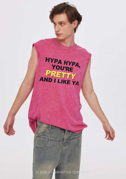 Hypa You Are Pretty Y2K Washed Tank Cherrykitten