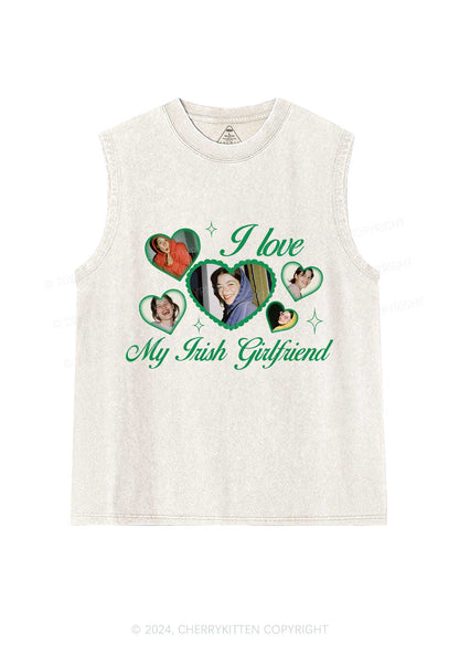 Custom My Irish Girlfriend St Patricks Y2K Washed Tank Cherrykitten