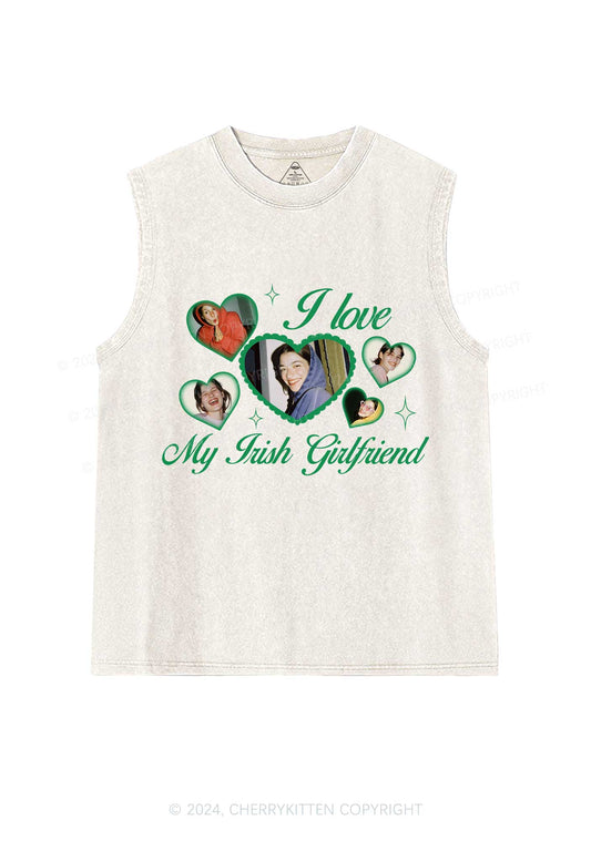 Custom My Irish Girlfriend St Patricks Y2K Washed Tank Cherrykitten