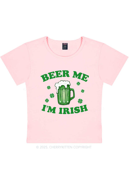 Beer Me Im Irish St Patricks Y2K Baby Tee Cherrykitten