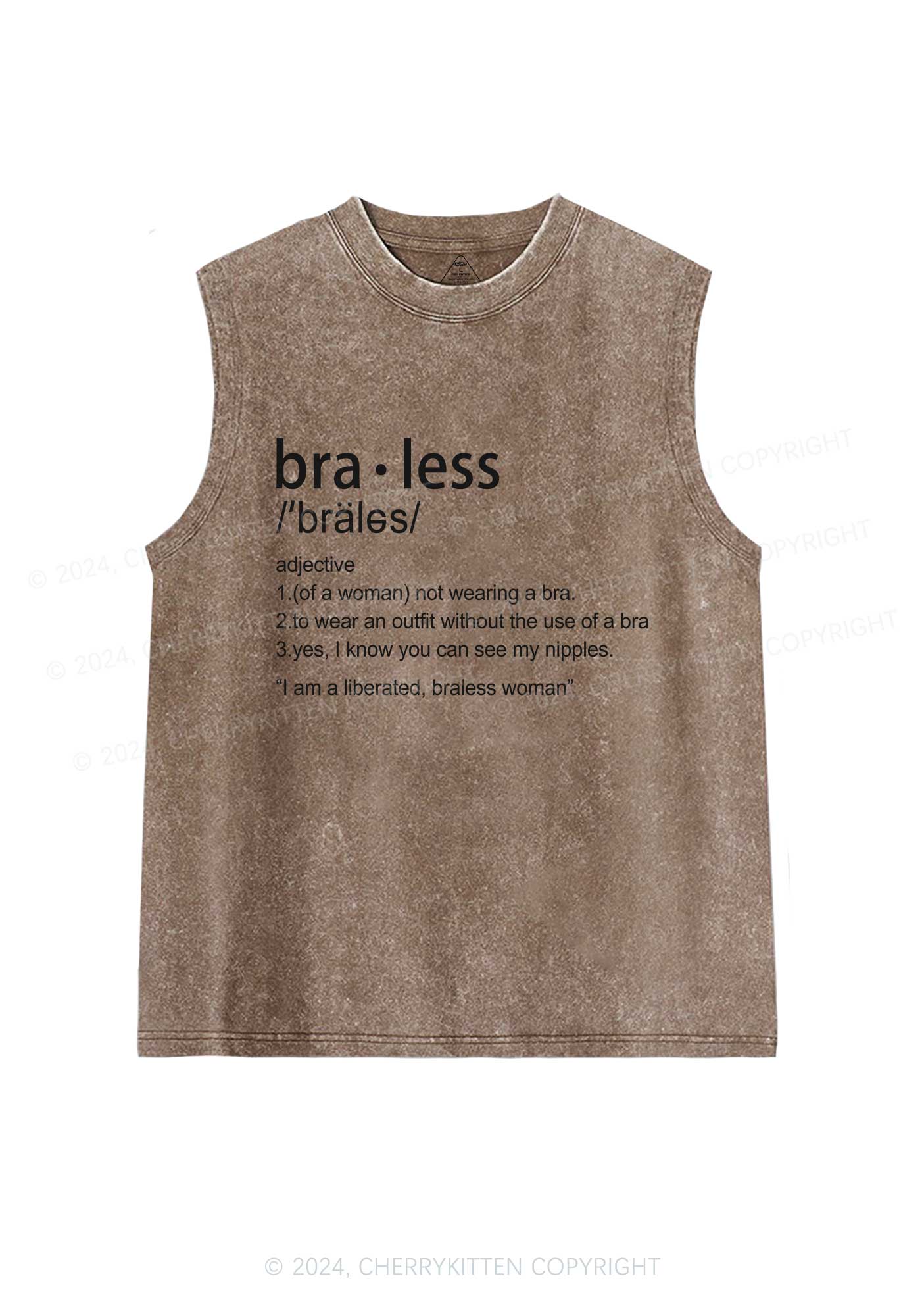 Braless Definition Y2K Washed Tank Cherrykitten