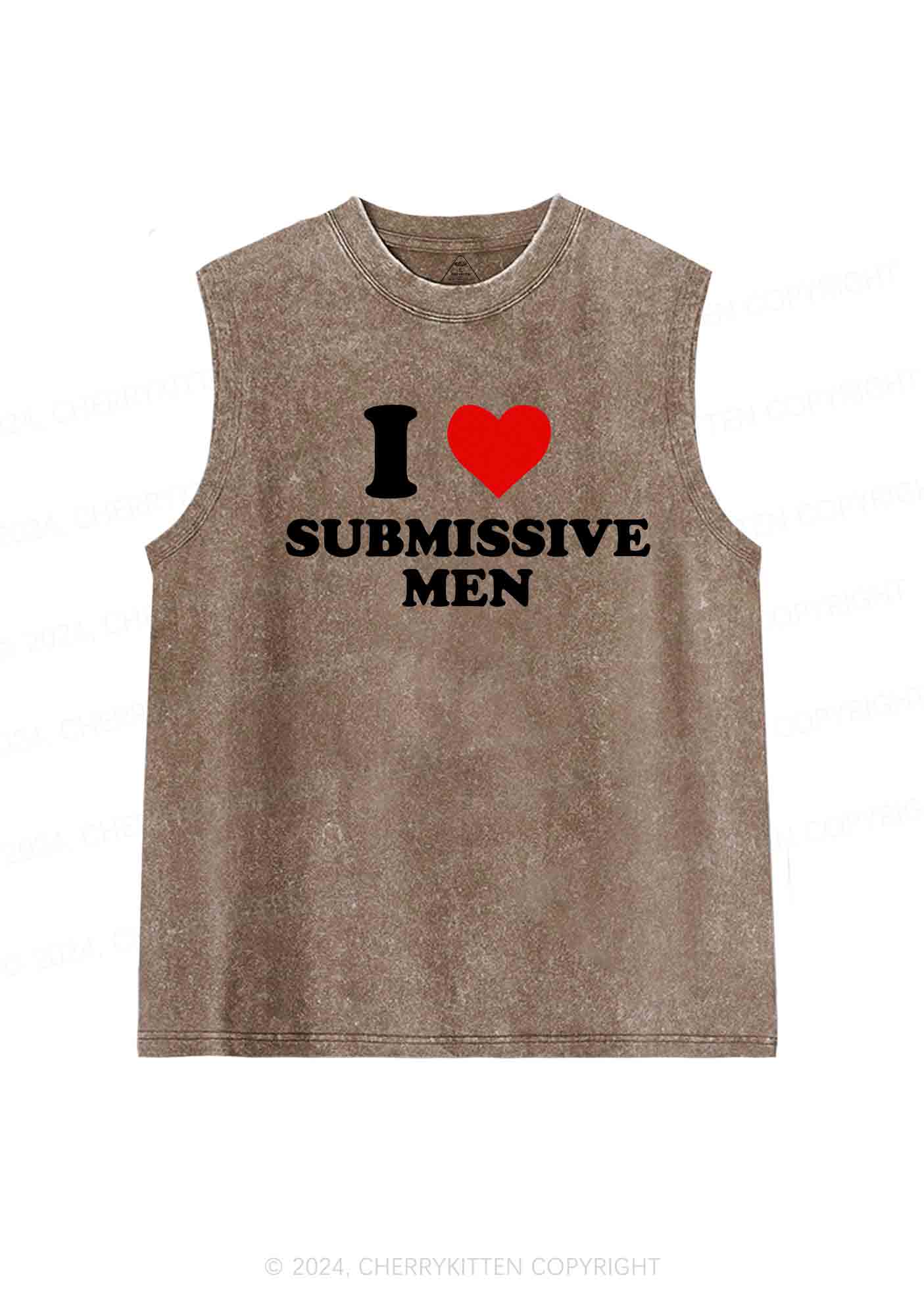 I Love S Men Y2K Washed Tank Cherrykitten