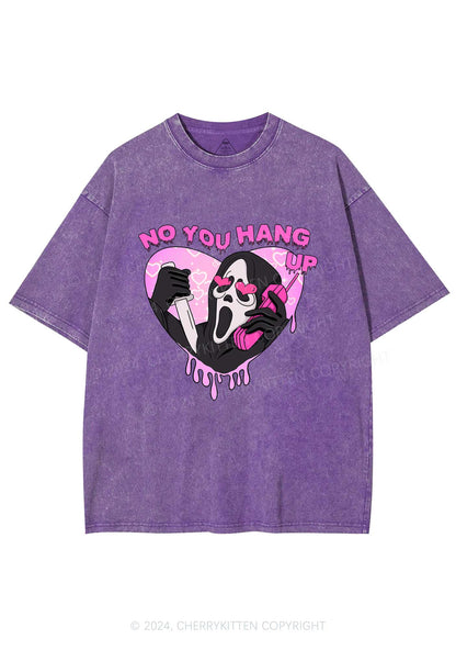 No You Hang Up Y2K Valentine's Day Washed Tee Cherrykitten