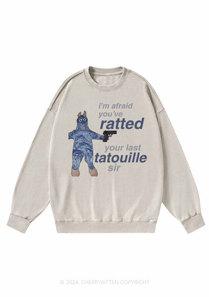 Ratted Last Tatouille Y2K Washed Sweatshirts Cherrykitten